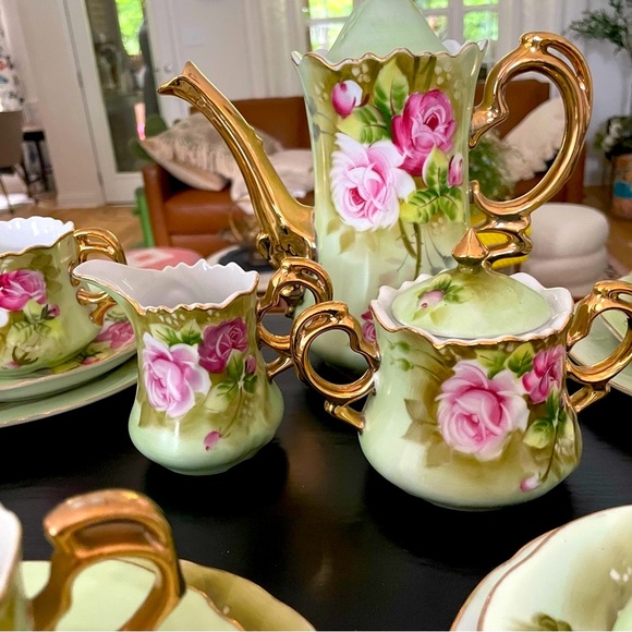 Lefton | Dining | Vtg Lefton China Hand Painted In Japan 7ps Tea Coffee ...
